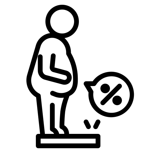 Ícone percentual de gordura